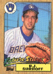 1987 Topps Baseball Cards      216     B.J. Surhoff RC